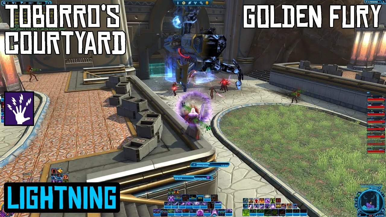 SWTOR Group Finder PvE | Level 75 Lightning Sorcerer | Golden Fury Boss Fight