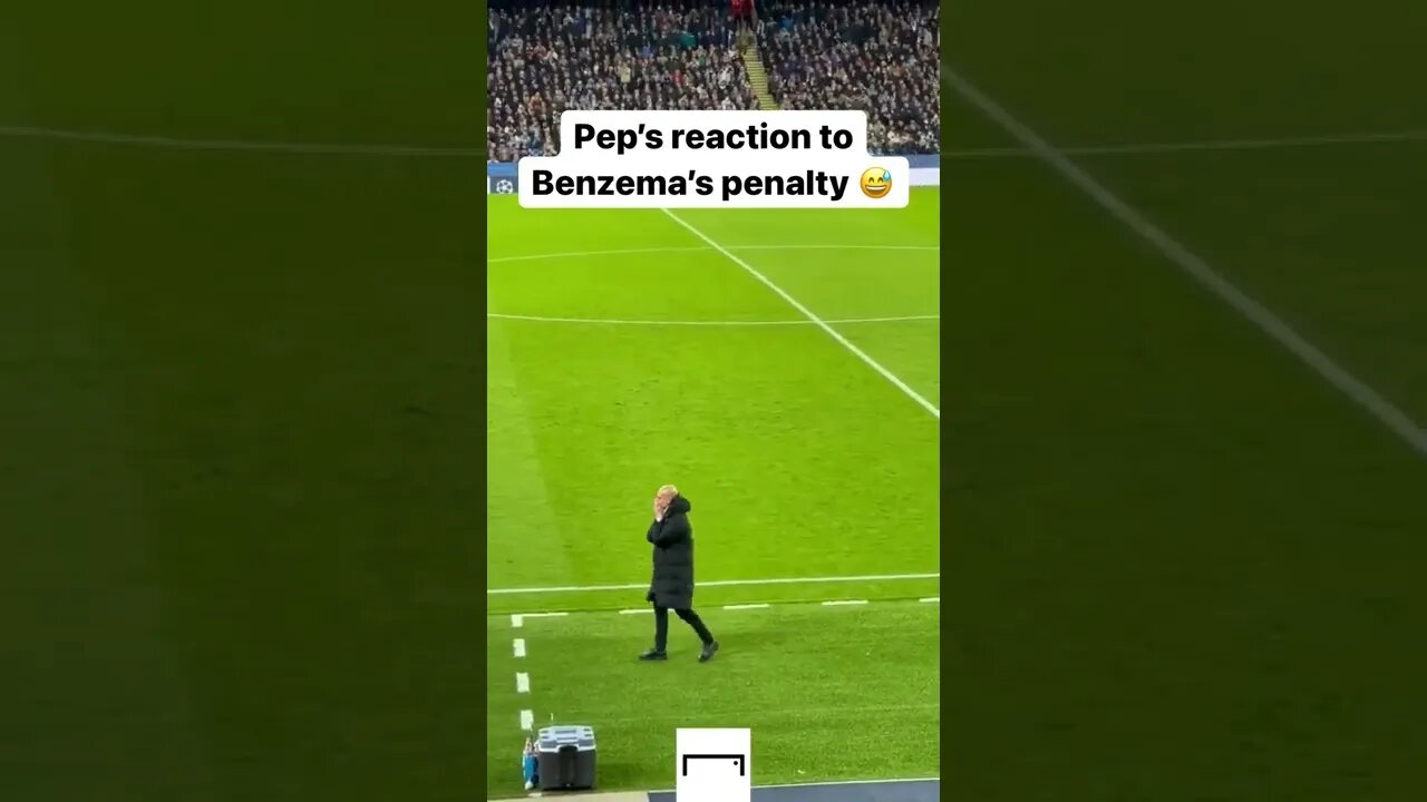 Pep Guardiola's reaction to Karim Benzema Panenka Penalty