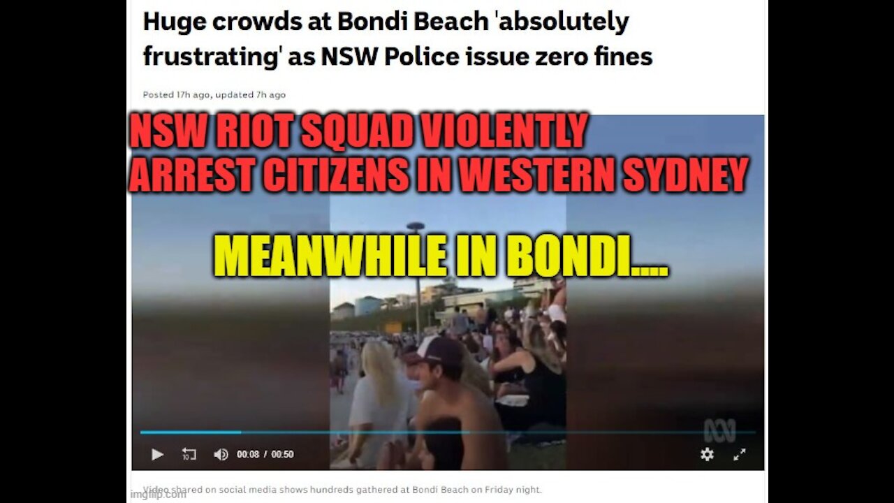 Huge crowds at Bondi Beach as NSW Police issue zero fines!