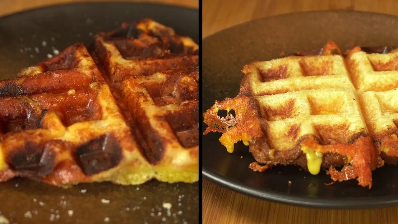 Waffle Iron Grilled Cheese & Bonus Hack For Leftover Pizza! #shorts