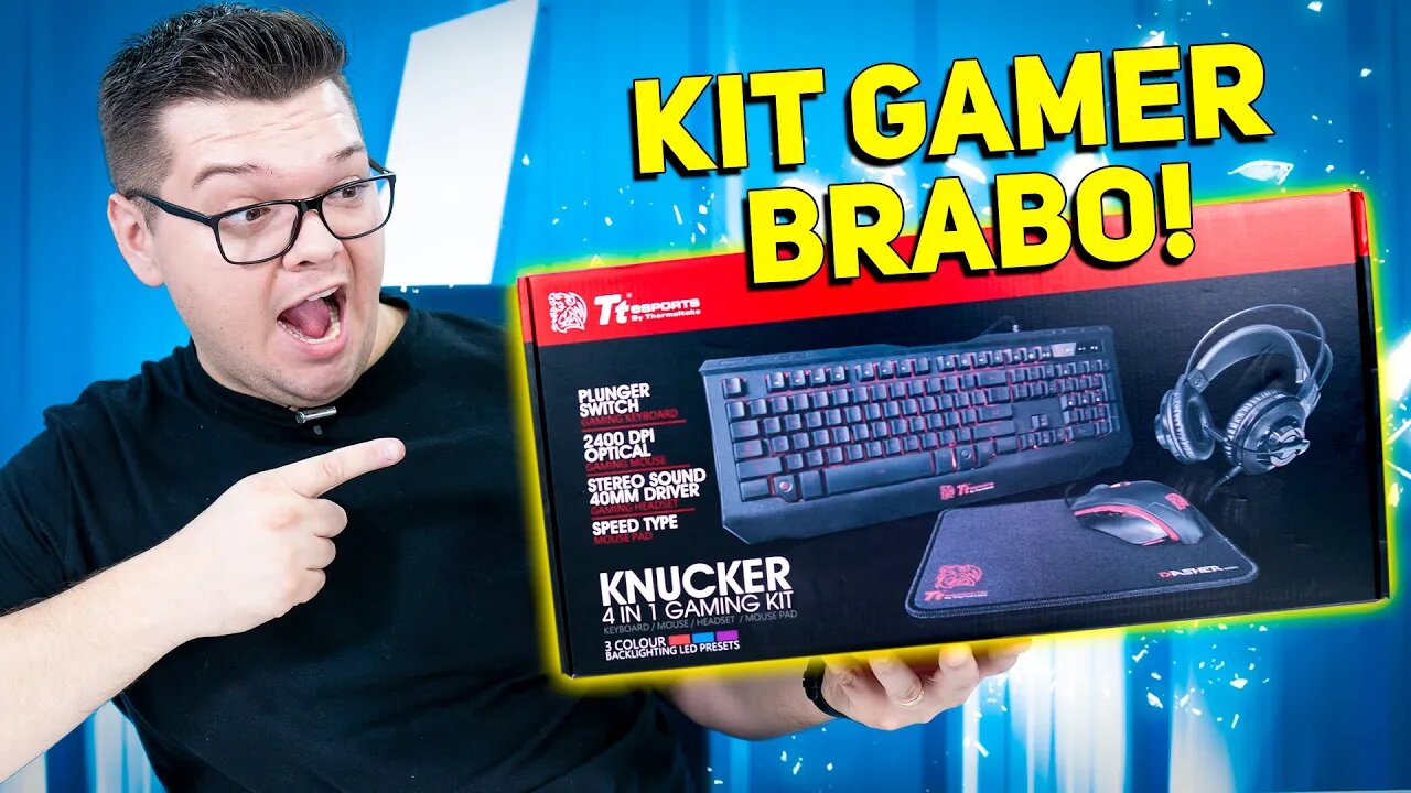 KIT GAMER KNUCKER TT SPORTS 4 em 1 | UNBOXING E TESTES!