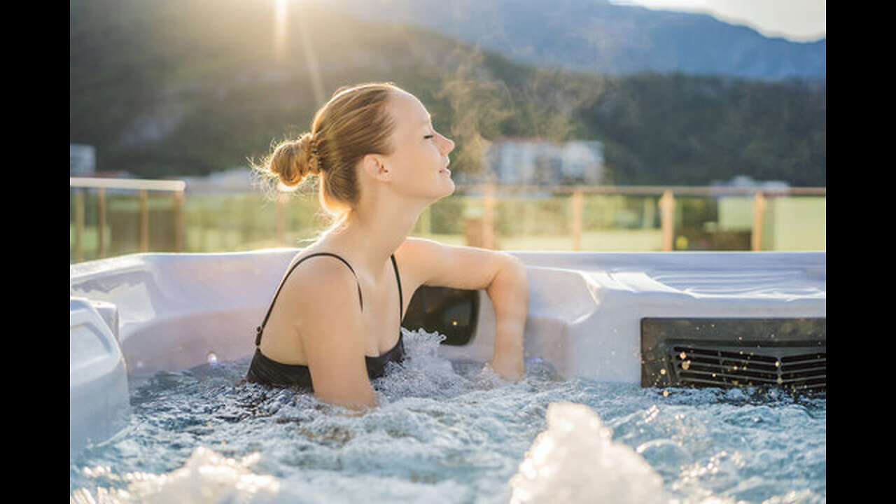 Hot Tub and Mountain Stream ASMR 2 Study Sleep Water White Noise Relax (best version) 10 hours
