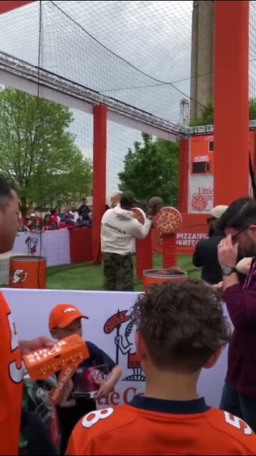 MVS football throwing competition