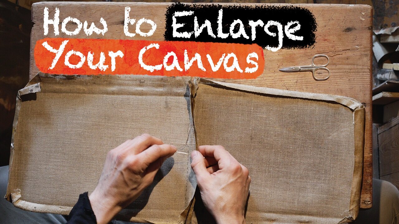 How to Enlarge Your Canvas by Sewing | Demonstration by Jan-Ove Tuv