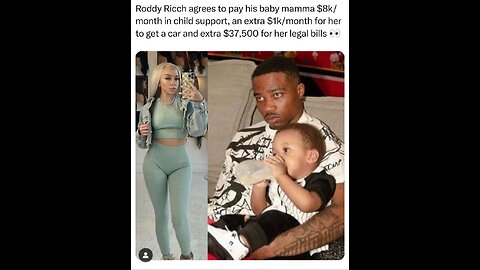 Roddy Ricch Agrees To 8K/Month Child Support 1K/Month For A Car And $37,500 For Her Legal Bills