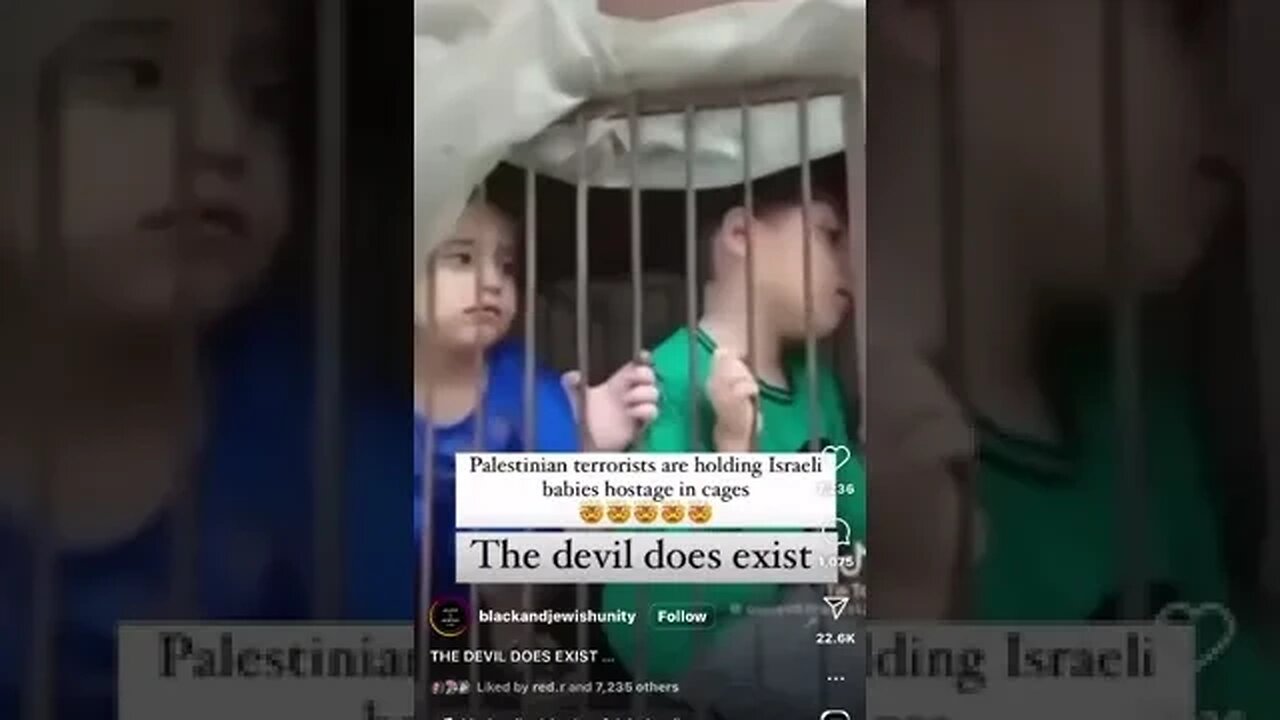 Hamas is holding Jewish babies hostage in cages 🤯🤯ðŸ˜ðŸ˜ðŸ’”💔