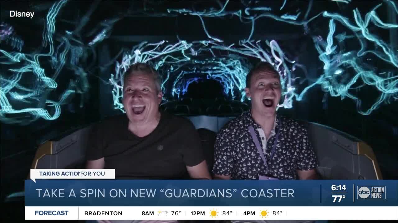 Take a spin on the 'Guardians of the Galaxy: Cosmic Rewind' coaster at EPCOT