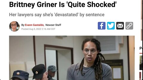 🟨 Brittney Griner 因持有毒品被判處 9 年徒刑，接近俄羅斯最高刑期 10 年 🟨