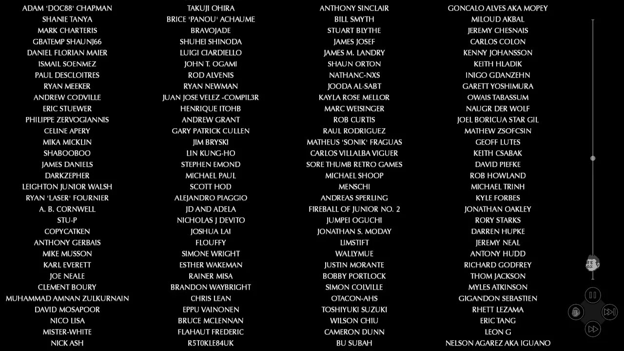 Full Backers Credits Shenmue 3 4k60