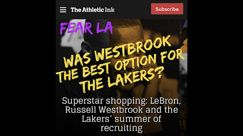 Was Westbrook the Best Option for the Lakers? | Fear LA Presents: Up in the Rafters| October 5, 2021