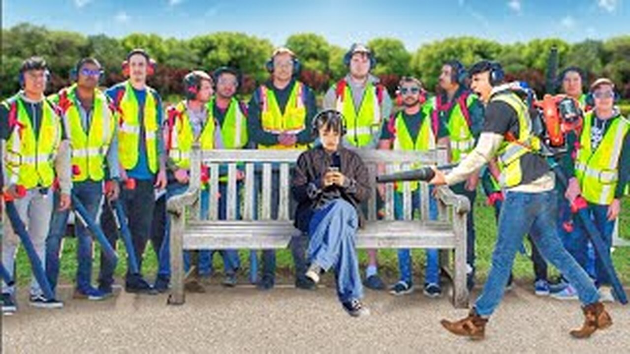 Leaf Blower Gang In Public!🤣