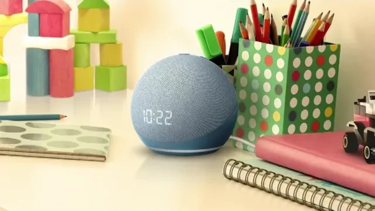 Echo Dot (4th Gen, 2020 release) with clock | Next generation smart speaker | LED display and Alexa