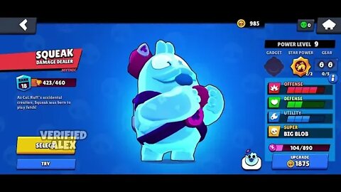 2 Star Power Brawler WITHOUT GADGET? (Squeak Power 10 no Gadget)