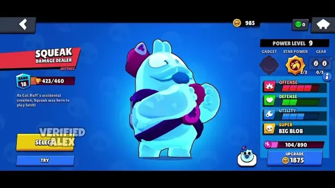 2 Star Power Brawler WITHOUT GADGET? (Squeak Power 10 no Gadget)