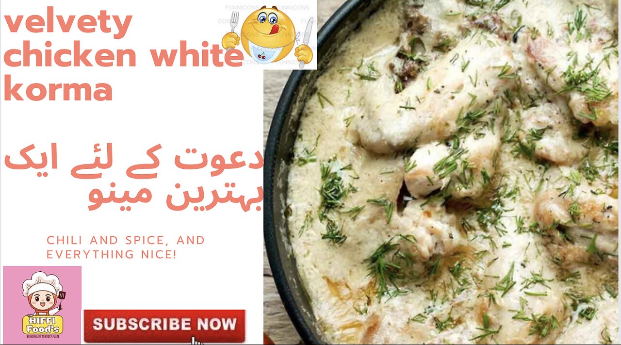 Silky smooth chicken white Karahi