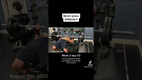 Bench press plateau busting program week 2 day 1/3