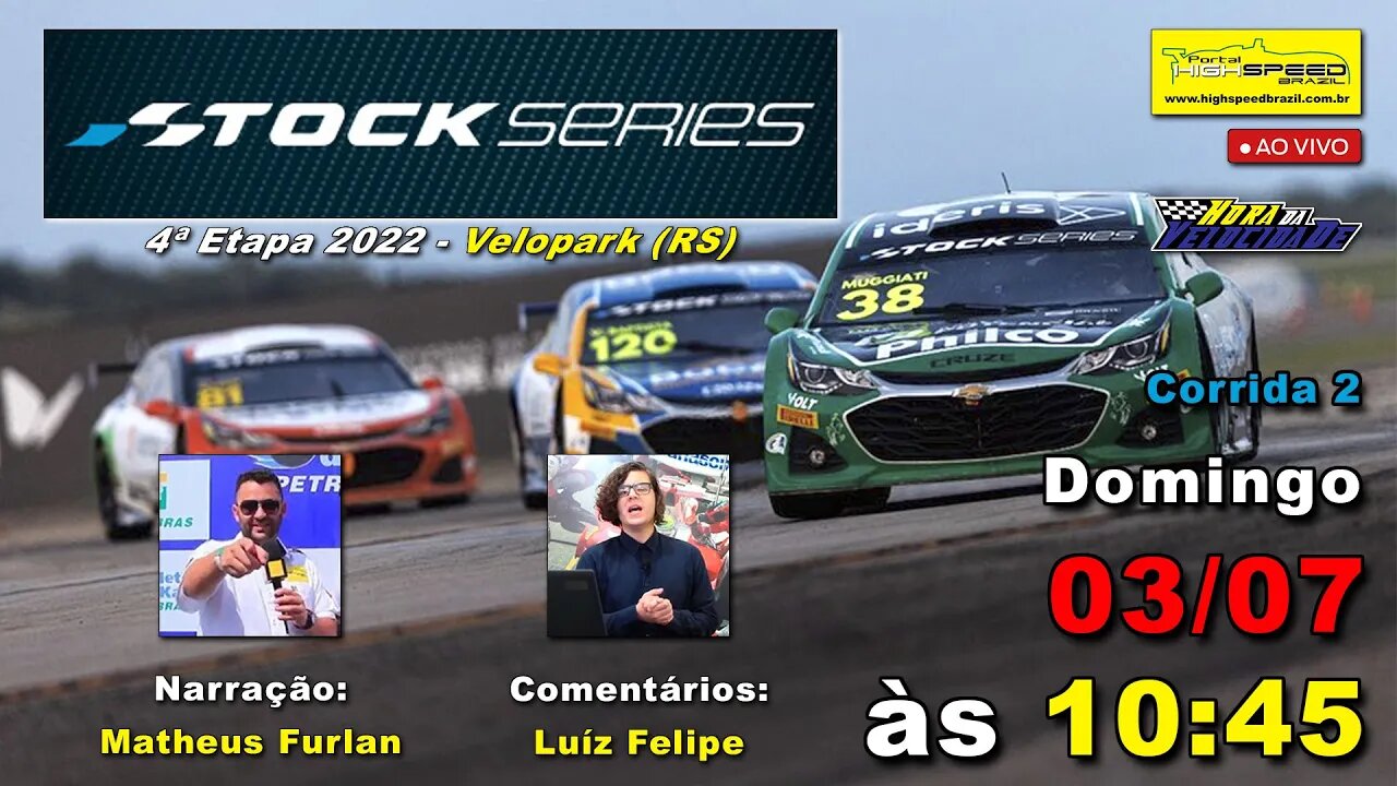 STOCK SERIES | Corrida 2 | 4ª Etapa 2022 | Velopark (RS) | Ao Vivo