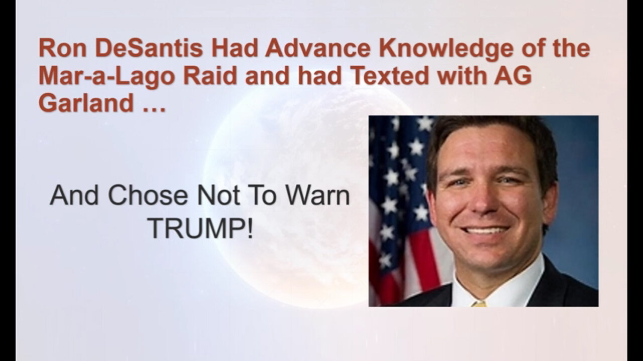 Ron DeSantis Chose Not to Warn TRUMP