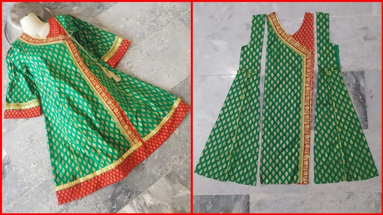 Angrakha kurti cutting and Stitching