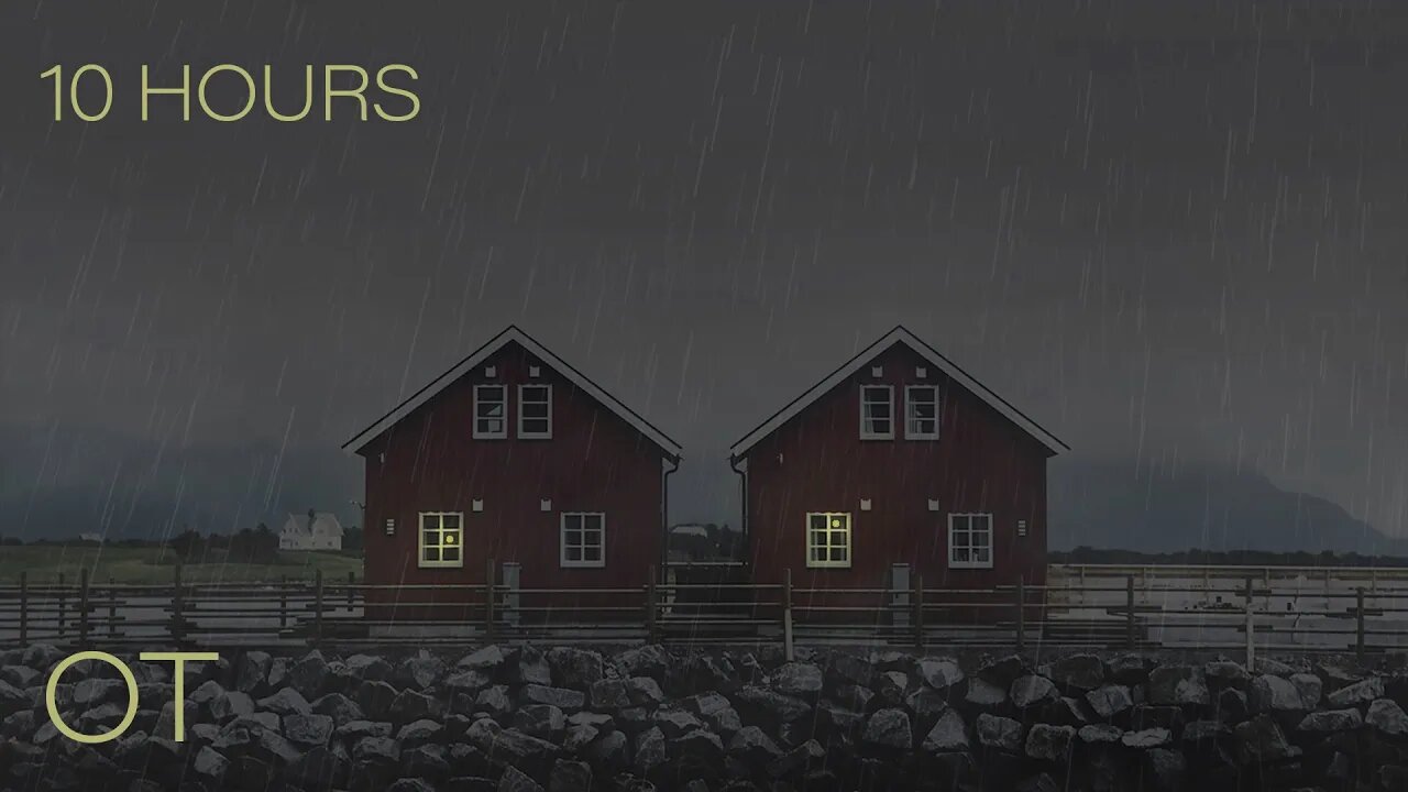 Thunderstorm in Svolvær | Soothing Thunder & Rain Sounds For Sleeping | Relaxation | Studying |