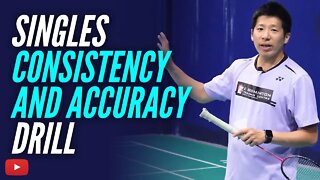 Singles Consistency and Accuracy Drill - Coach Efendi Wijaya Badminton Tips - Indonesian Subtitles