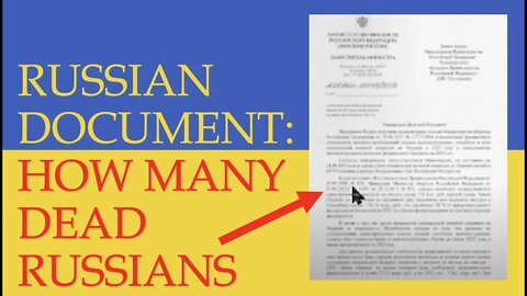 EXPLAINER: HOW MANY DEAD RUSSIANS IN UKRAINE. INTERNAL RUSSIAN DOCUMENT REVEALS THE ANSWER.