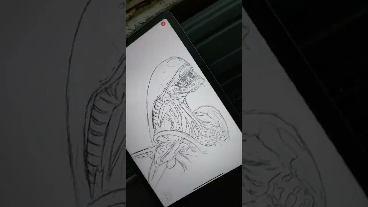 How to Draw Xenomorph Alien vs Predator? 👾 - Daily Art nr.120🖌️