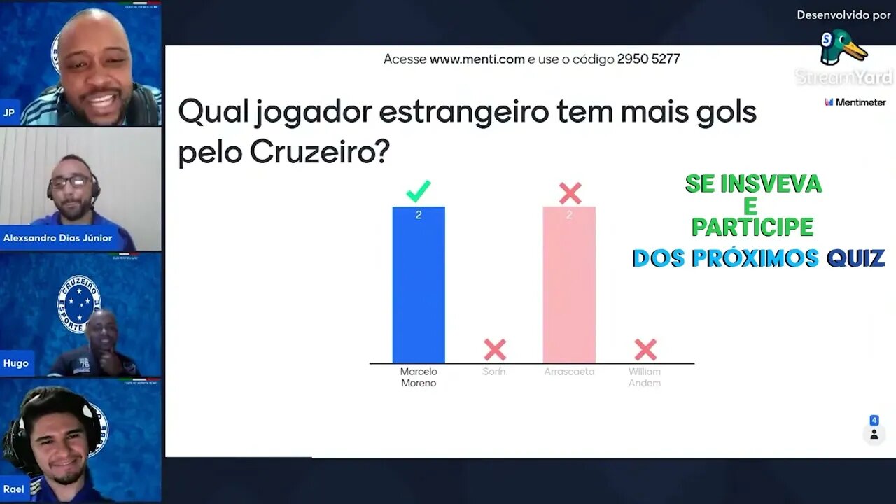 VEJA QUEM GANHOU O QUIZ DA NOSSA LIVE E LEVOU UM PAR DE INGRESSO DO CRUZEIRO x NOVORIZONTINO