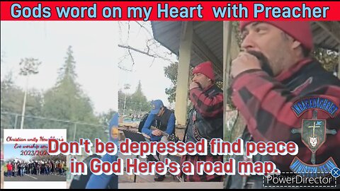 God's word on my heart with preacher: Don't be depressed, find peace in God.