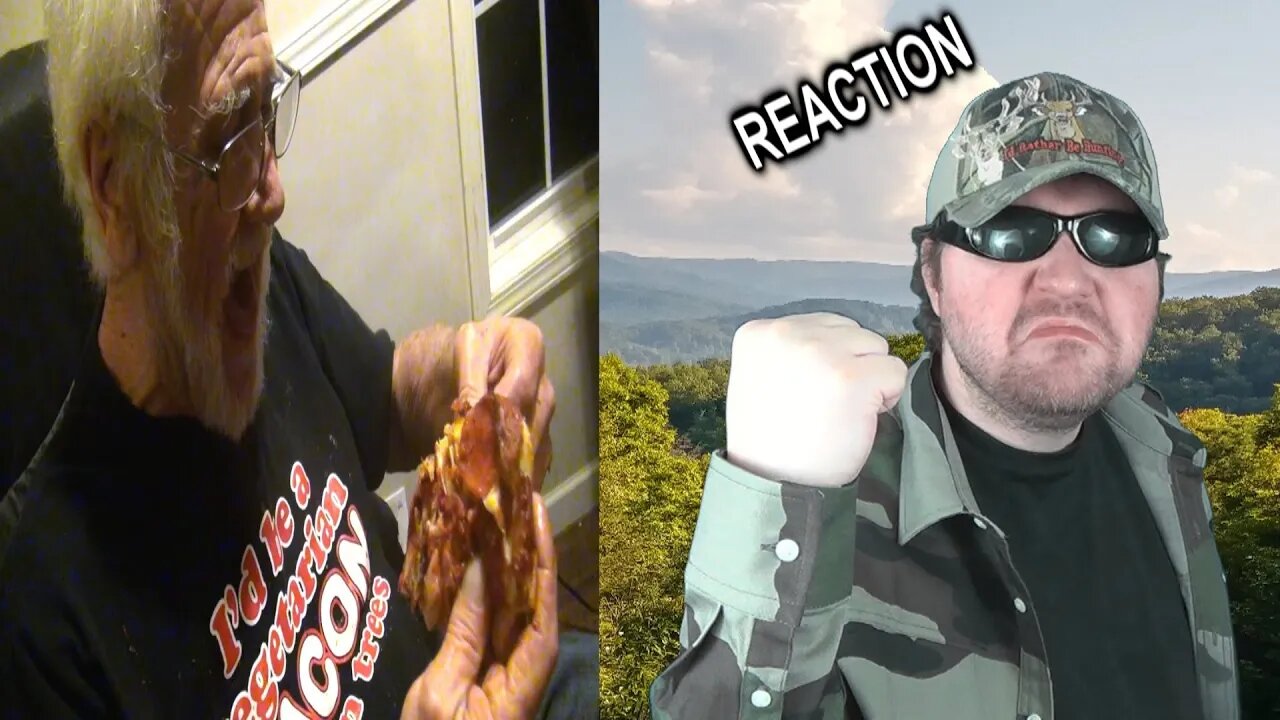 Angry Grandpa - The Little Caesars Bacon Wrapped Pizza! REACTION!!! (BBT)