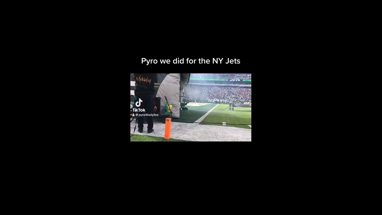 On Field View NY Jets Fireworks