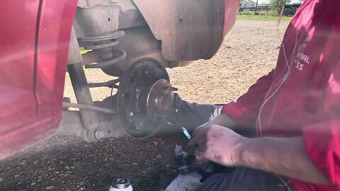 Replacing rear brake shoes on a 06 Chevy Cobalt.