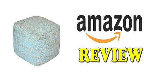 Hand Woven Aqua Fabric Pouf Review