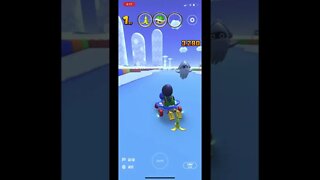 Mario Kart Tour - Droplet Glider Gameplay (Frost Tour Gift Reward)