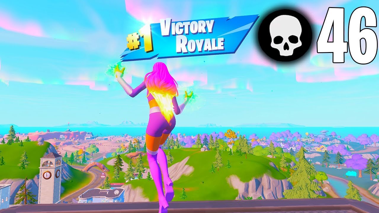 Full Gameplay: 46 Elimination (Solo vs. Squads) & Win - fortnite