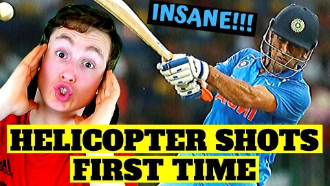 AMERICAN REACTS TO HELICOPTER SHOTS (MS Dhoni and more...)