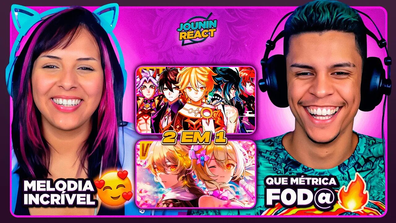 2 EM 1 - Genshin Impact MHRap e VMZ | [React em Casal] 🔥