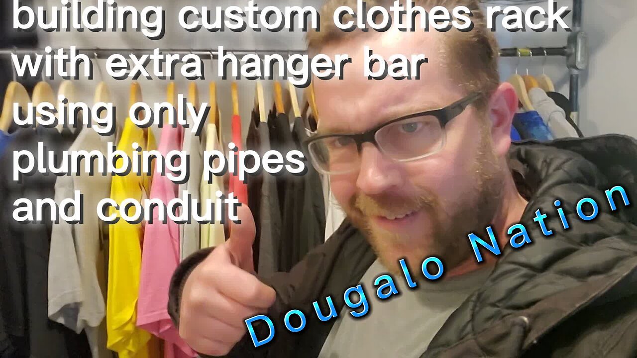 building custom clothes rack with extra hanger bar using only plumbing pipes and conduit