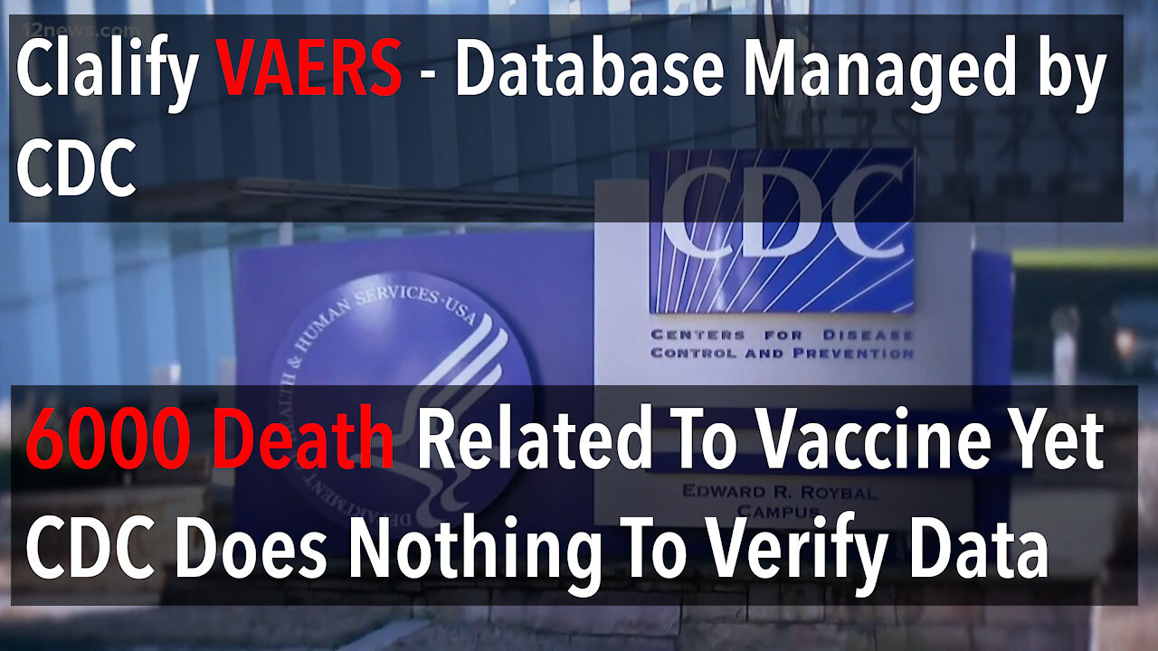 Clarify VAERS - Vaccine Adverse Event Report System And Misinformation From Main Stream Media