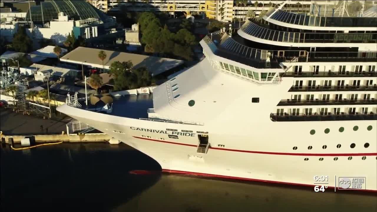 For the first time in nearly 2 years, a Carnival cruise ship set sail from Port Tampa Bay