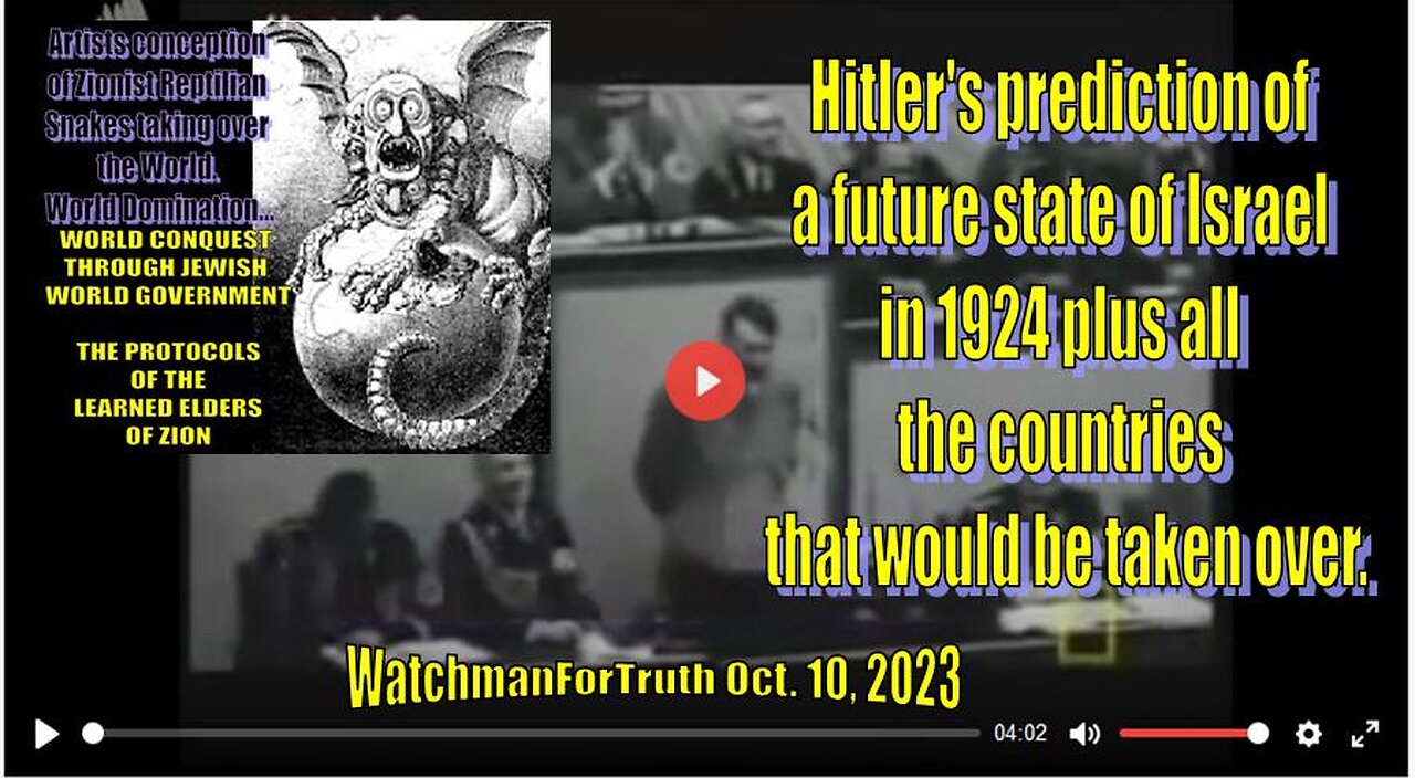 Historian David Irving on Hitlers prediction of a future state of Israel in 1924 | Der Führer on Pal