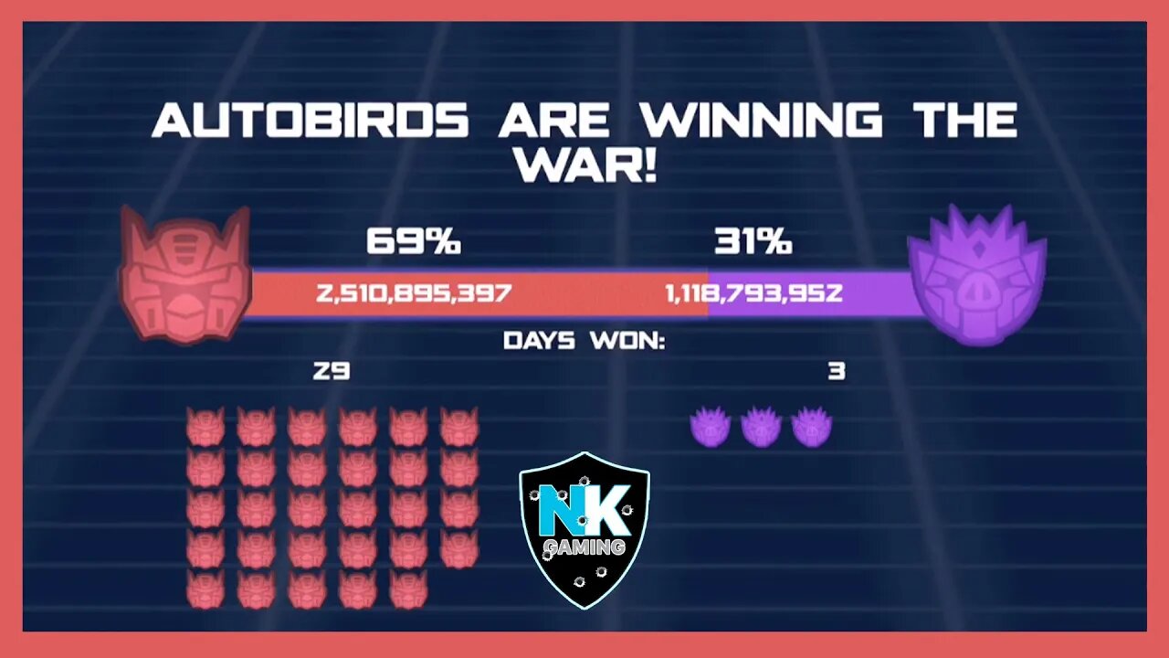 Angry Birds Transformers 2.0 - War Pass Day 32 Results