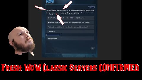 Classic WoW Fresh Servers CONFIRMED In Survey?