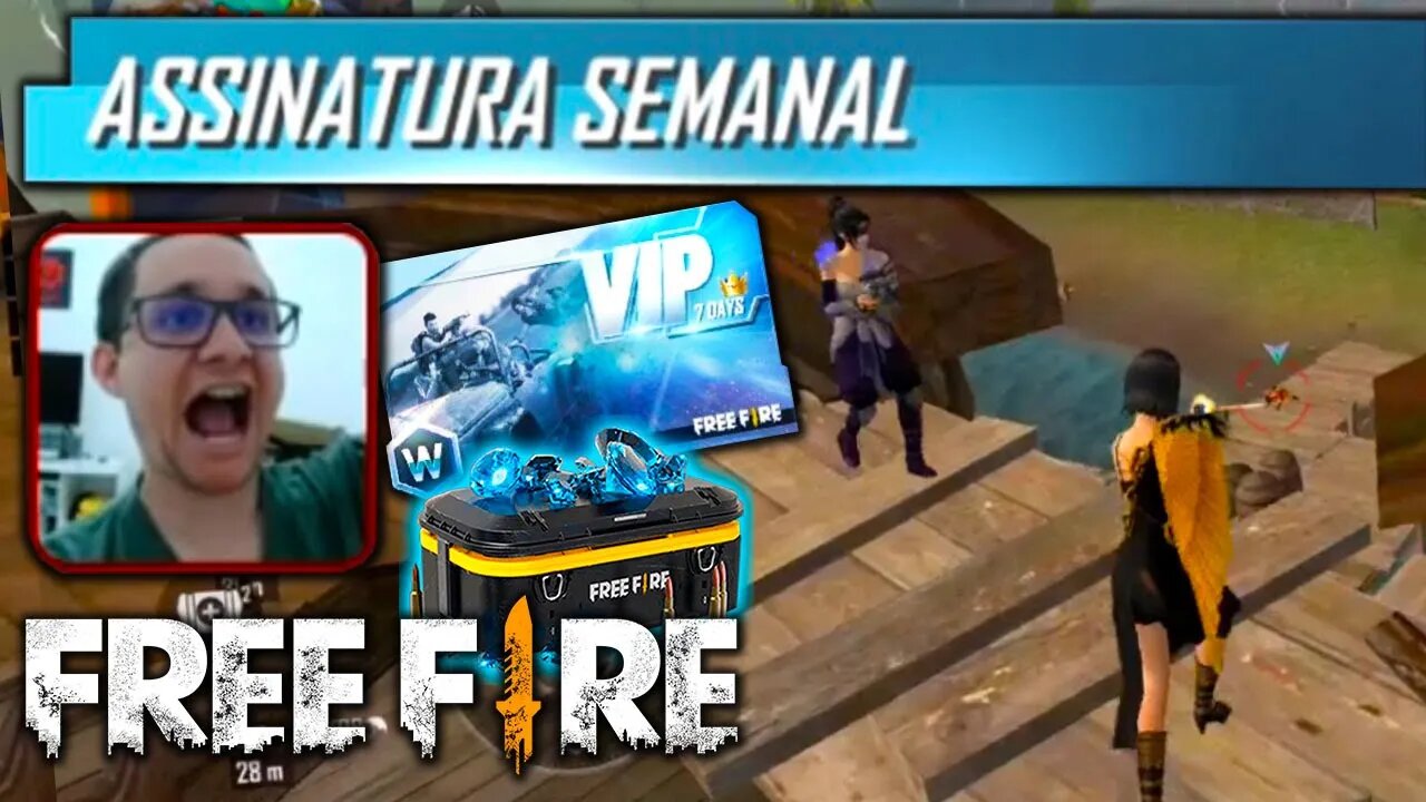 Comprando a Assinatura VIP Semanal do Free Fire