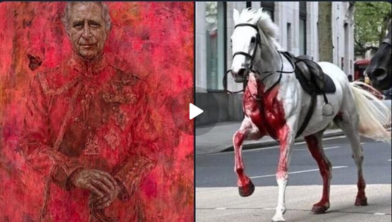 What Is Hiding In King Charles Portrait? Can you see it? Any correlation with the bloody horse?