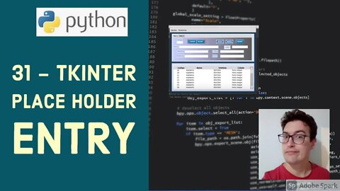 Curso tkinter - Aula 31 - Place Holder Entry - Python