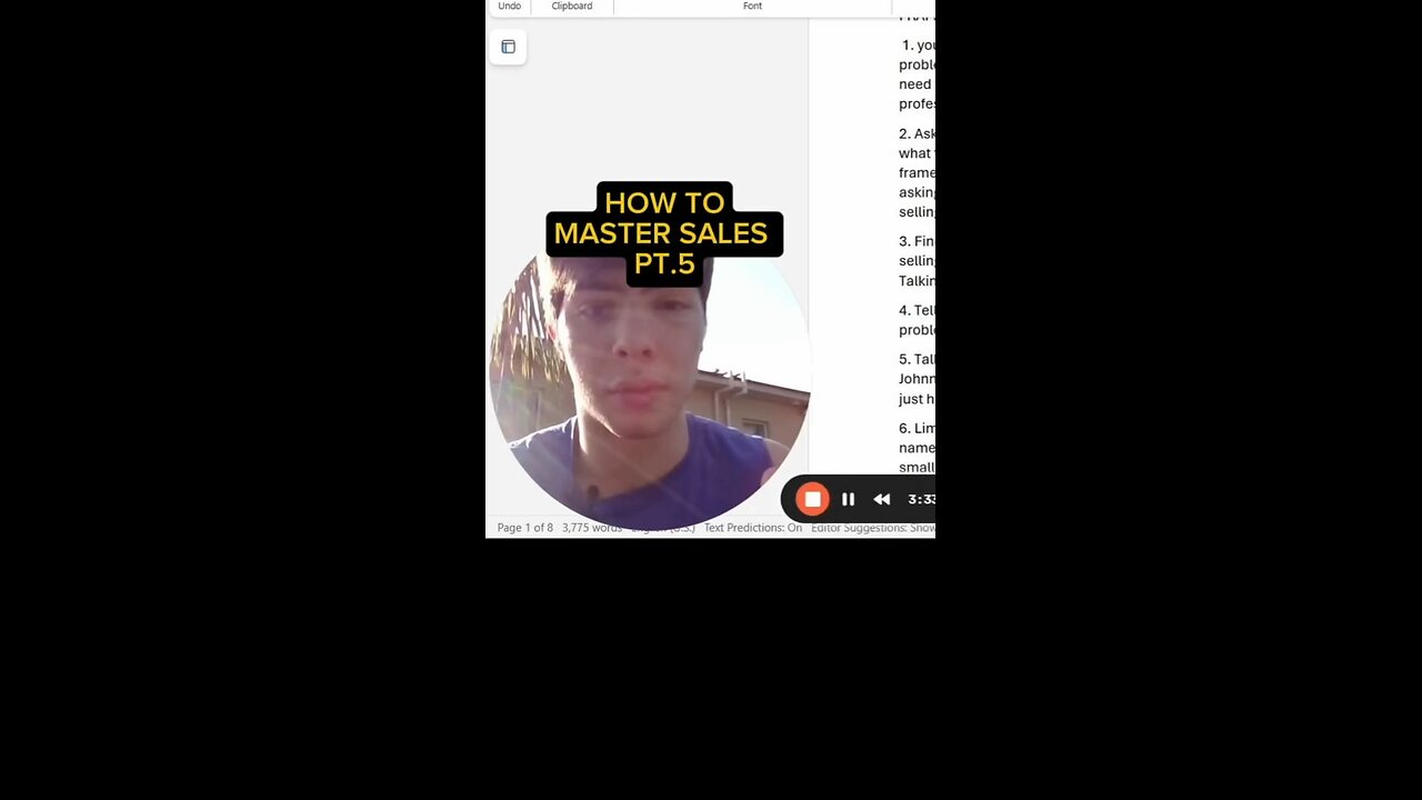 HOW TO MASTER SALES PT.5