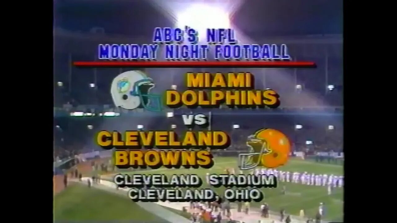 1986-11-10 Miami Dolphins vs Cleveland Browns