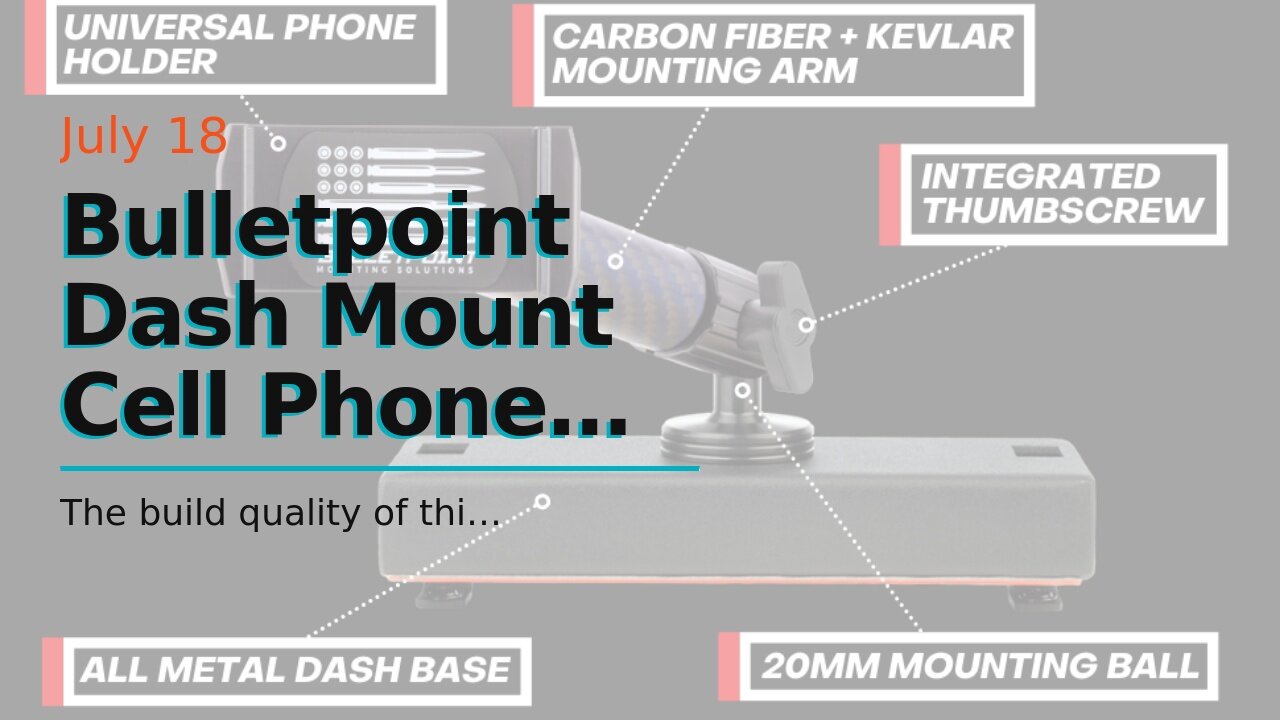 Bulletpoint Dash Mount Cell Phone Holder RAM Truck Compatible (2019+ 1500, 2500, 3500 and TRX)...