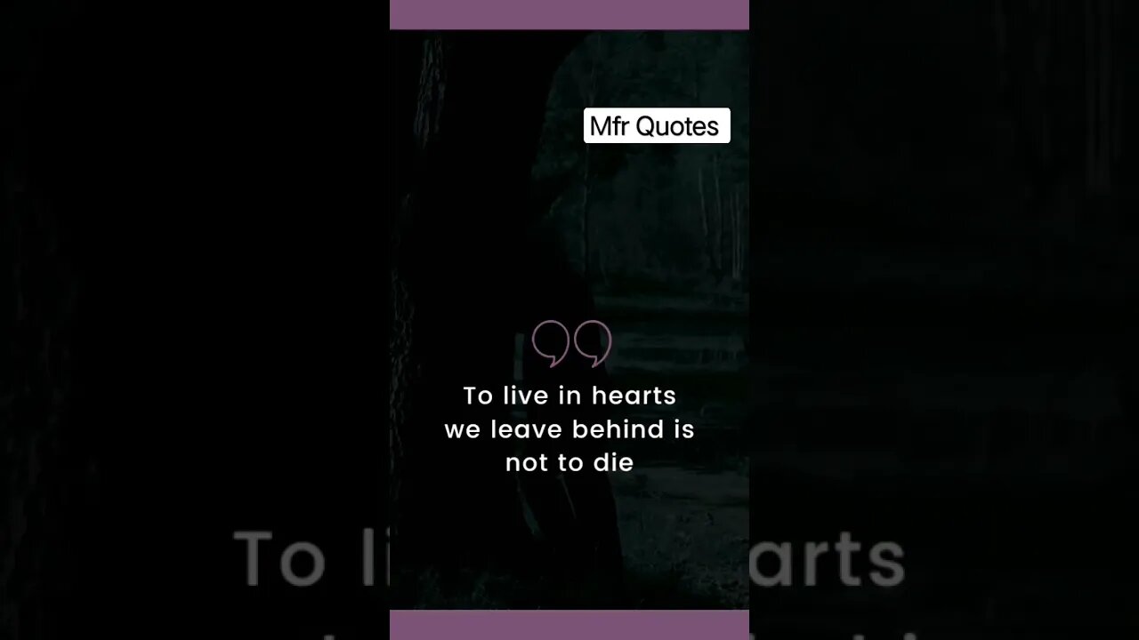 To live in hearts|| mfrquotes|| in english